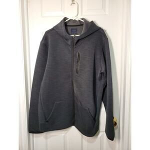 Nomad Jacket Mens XL Tech Fleece Lined Hooded Full Zip Hood Drawstring Navy Used